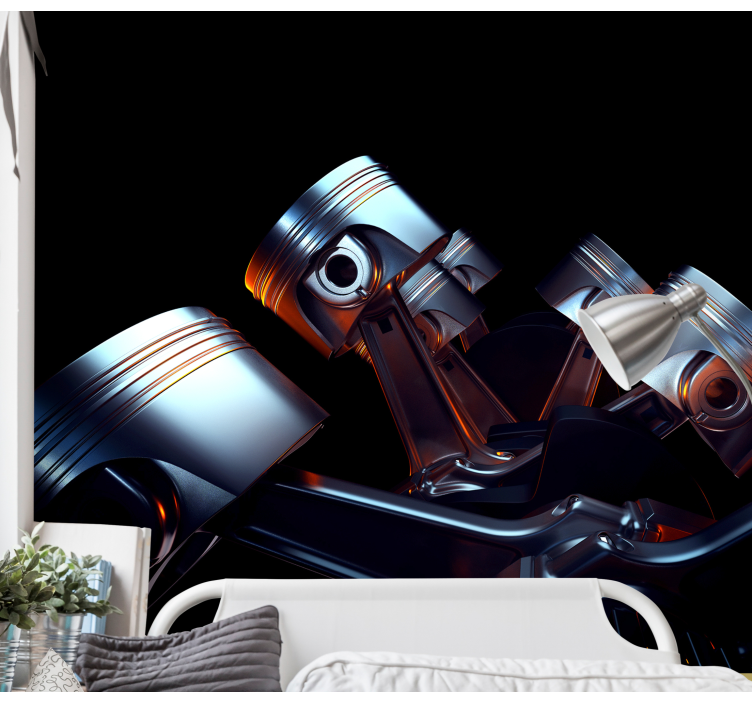 Tapisserie véhicule détail de composant moteur - TenStickers