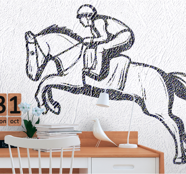 Tapisserie véhicule saut d'équitation - TenStickers