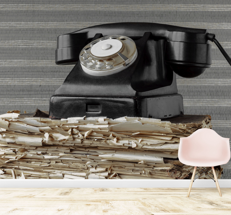 Tapisserie véhicule téléphone vintage classique - TenStickers