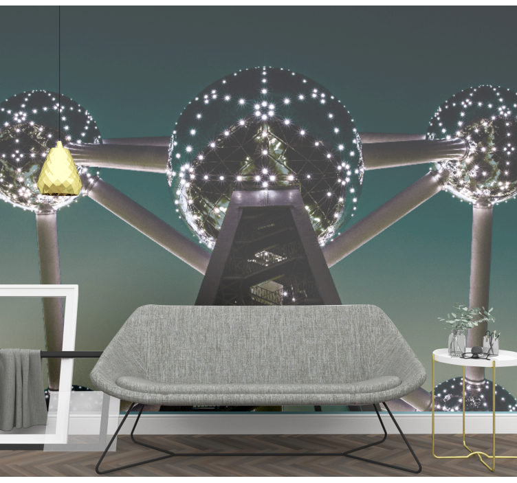 Tapisserie villes et pays atomium de bruxelles - TenStickers