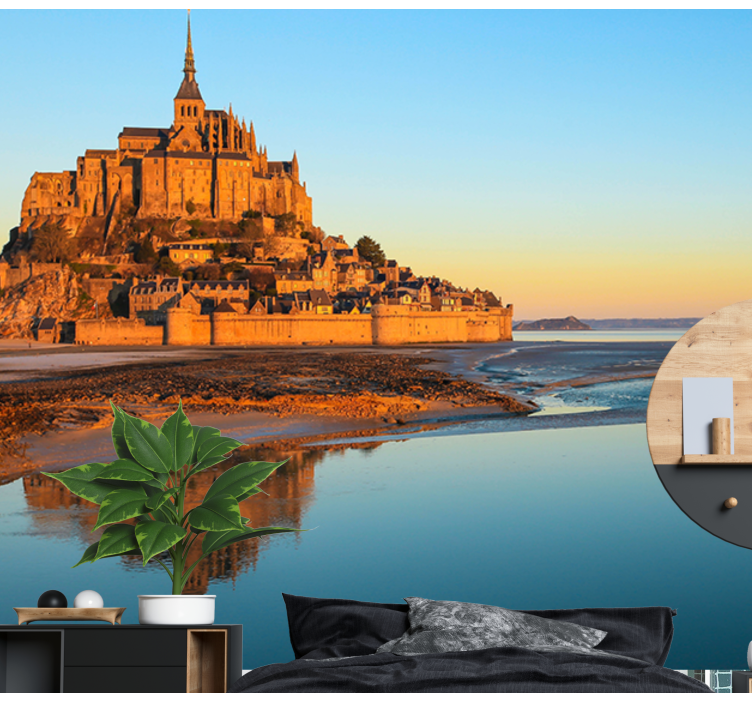 Tapisserie autres villes et de pays mont-saint-michel - TenStickers