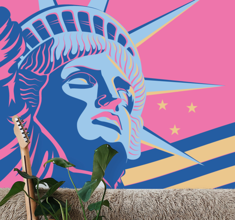 Tapisserie villes et pays monument de la liberté - TenStickers