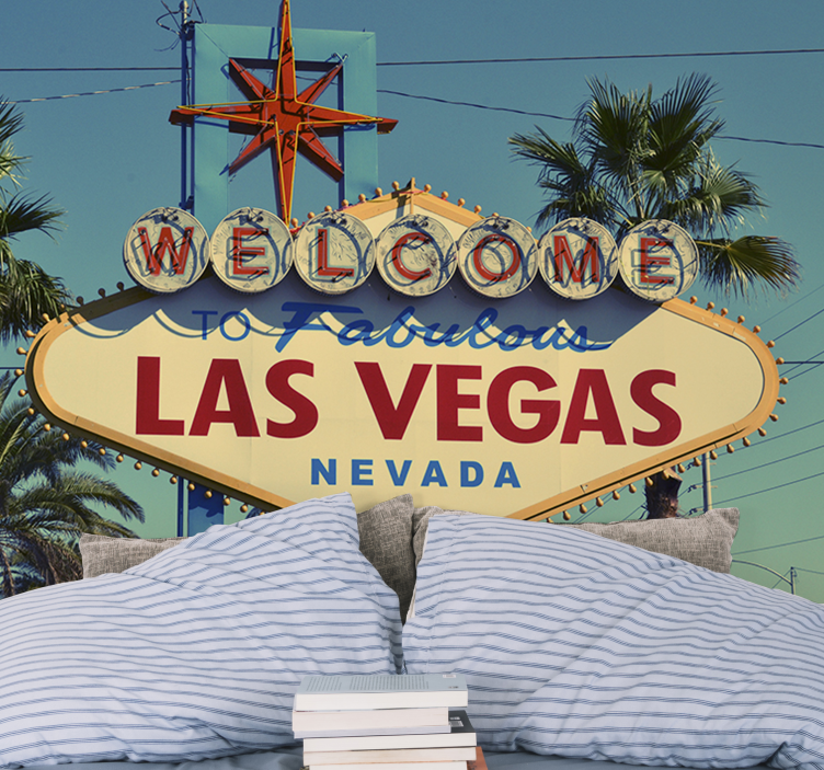 Tapisserie villes et pays panneau classique las vegas - TenStickers