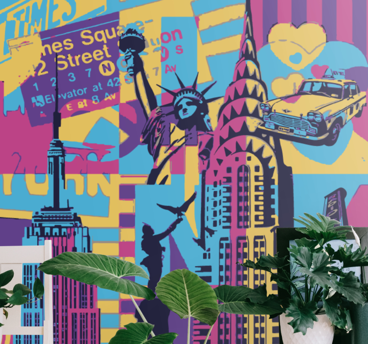 Tapisserie villes et pays paysage de new york - TenStickers
