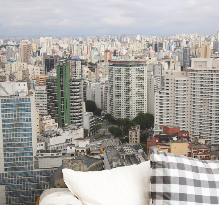 Tapisserie villes et pays perspective du paysage urbain - TenStickers