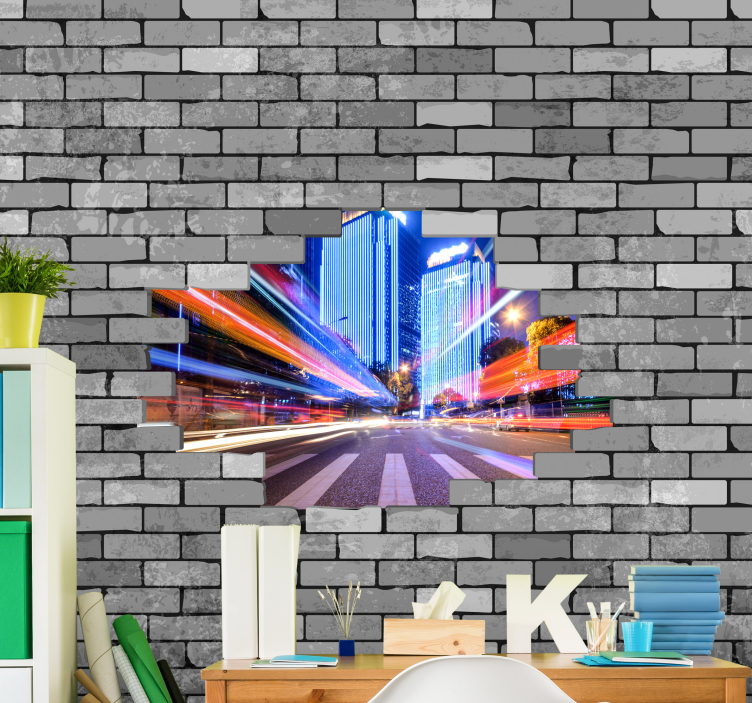 Tapisserie villes et pays scène urbaine vibrante - TenStickers