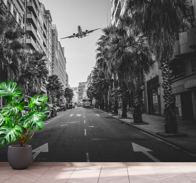 Tapisserie villes et pays vue aérienne urbaine - TenStickers