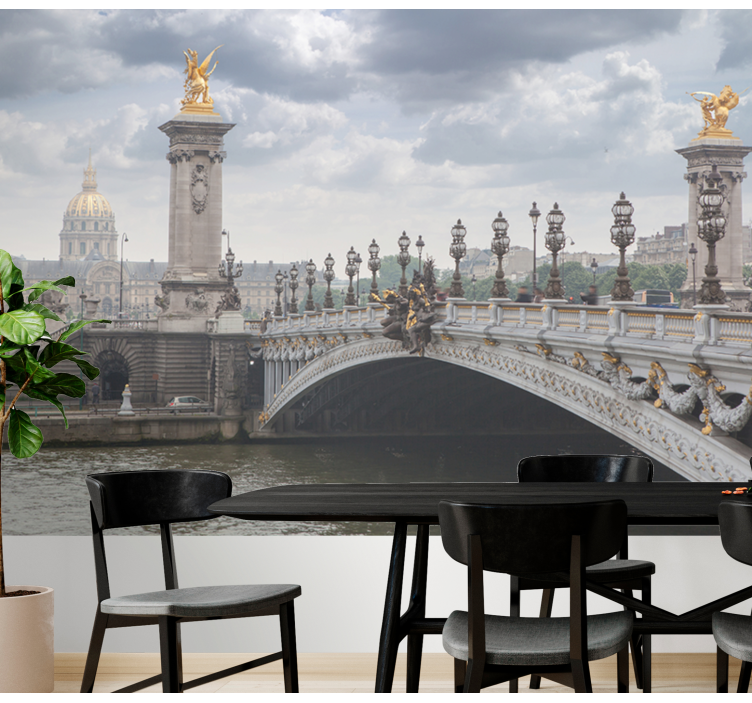 Tapisserie villes et pays vue du pont alexandre iii - TenStickers