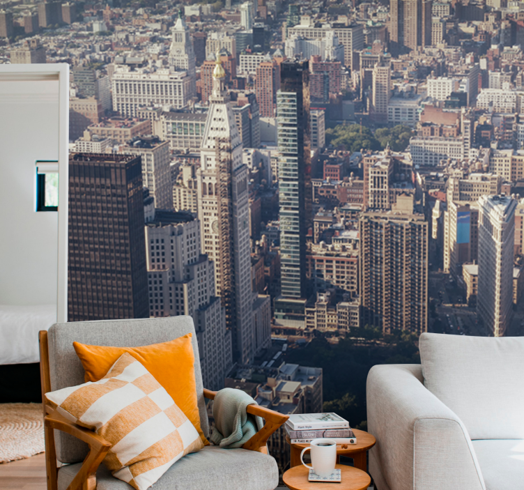 Tapisserie villes et pays vue urbaine - TenStickers