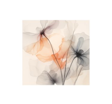 Papier peint salon fleurs aquarelle - TenStickers