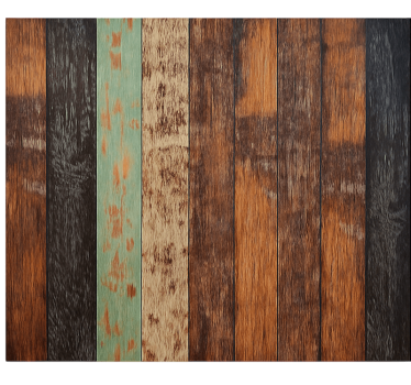 Tapisserie salon planches de bois colorées - TenStickers