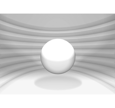 Papier peint 3D blanc illusion d'optique sphérique - TenStickers