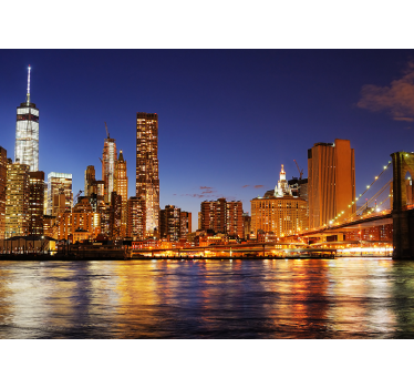 Papier peint New York manhattan à l'aube - TenStickers