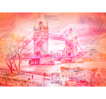 Tapisserie londres contraste du pont londonien - TenStickers