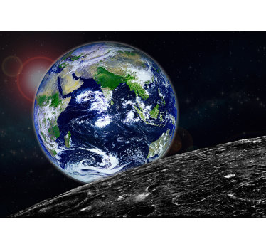 Vue de la peinture murale de l'espace de la terre - TenStickers