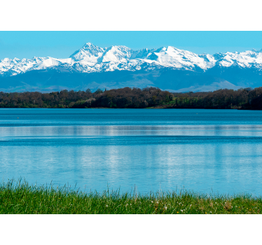 Papier peint montagne avec lac dans les Pyrénées - TenStickers
