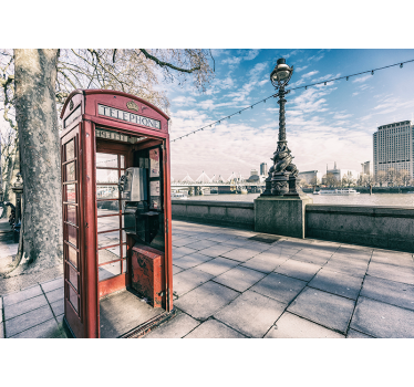 Papier peint rouge de la ville de londres - TenStickers