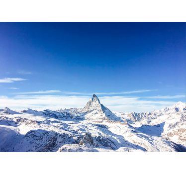 Papier peint montagne enneigée photo panoramique - TenStickers