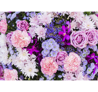 Tapisserie murale chambre photo floral - TenStickers