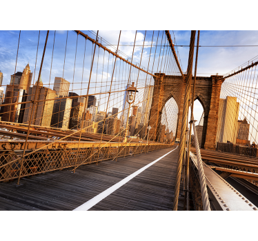 Papier peint New York sur le pont de brooklyn - TenStickers