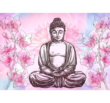 Photo murale zen Bouddha et Orchidées - TenStickers