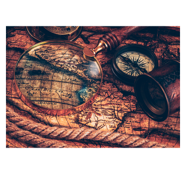 Tapisserie murale Carte du monde ancienne - TenStickers