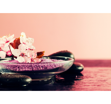 Tapisserie orchidée gros plan sur fleur - TenStickers