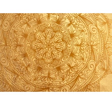 Papier peint zen mandala effet doré - TenStickers