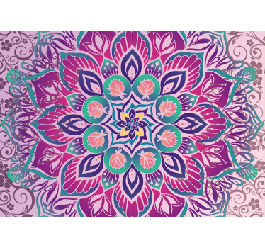 Ppapier peint zen effet vitrail violet - TenStickers