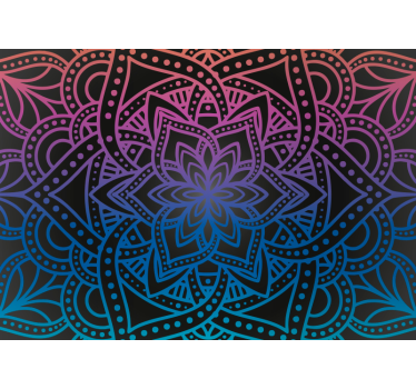 Papier peint zen fleurs dégradé multicolore - TenStickers