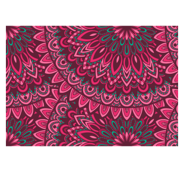 Papier peint zen mandala rose - TenStickers