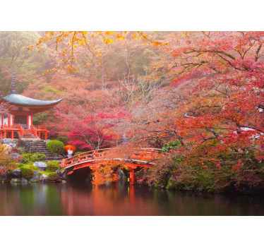 Photo murale nature Jardin asiatique en automne - TenStickers