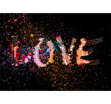 Photo murale amour Explosion d'amour multicolore - TenStickers
