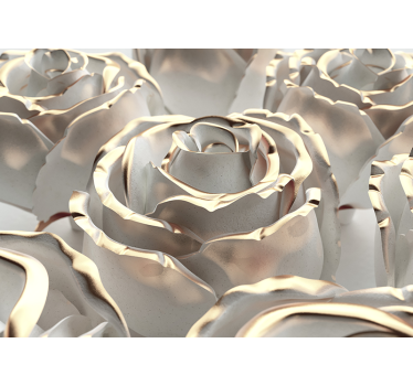 Tapisserie rose formation élégante de roses - TenStickers