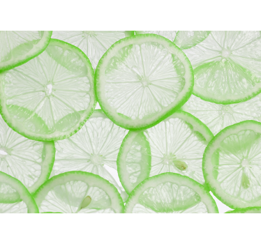 Tapisserie autres fleurs tranches de citron vert fraîches - TenStickers