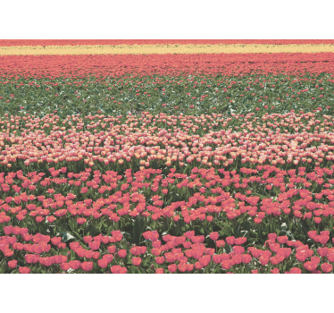 Tapisserie fleur paysage de champs de tulipes - TenStickers