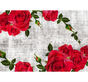 Tapisserie fleur arrangement de roses rouges - TenStickers