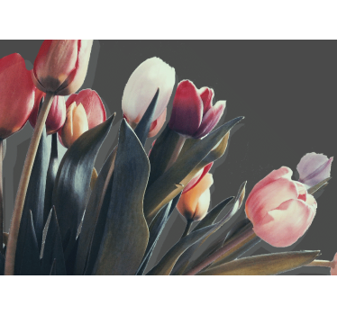 Tapisserie fleur affichage de fleurs de tulipe - TenStickers