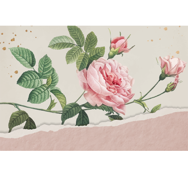 Tapisserie fleur bouquet de roses roses - TenStickers