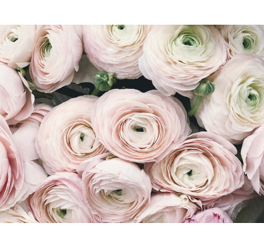 Tapisserie fleur fleurs de renoncule délicates - TenStickers