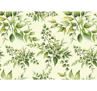 Tapisserie fleur motif feuillage élégant - TenStickers