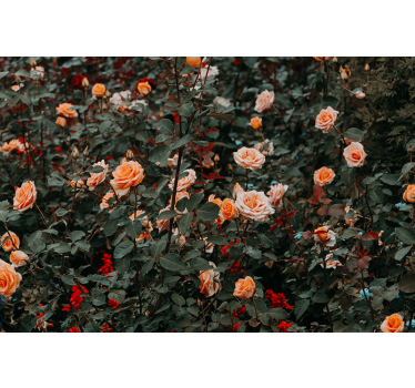 Tapisserie autres fleurs roses en fleurs - TenStickers