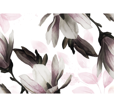 Tapisserie magnolia fleurs de magnolia élégantes - TenStickers