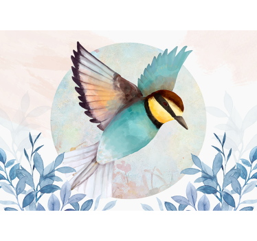 Tapisserie salon design oiseaux en vol - TenStickers