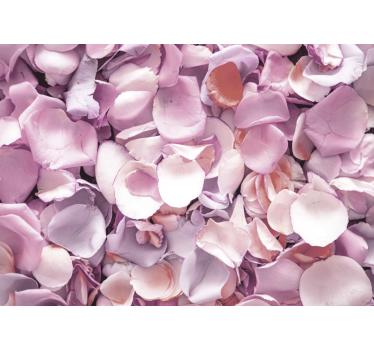 Tapisserie fleur gros plan sur pétales de rose - TenStickers