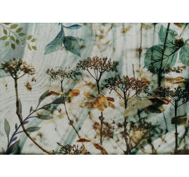 Tapisserie fleur arrangement de feuilles florales - TenStickers