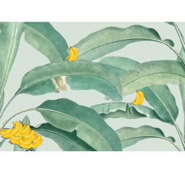 Tapisserie autres fleurs feuillage tropical bananier - TenStickers