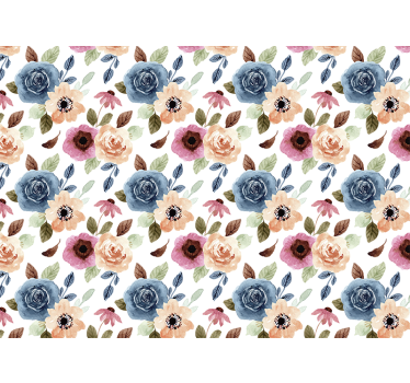 Photo murale de fleurs Fleurs élégantes aquarelles - TenStickers