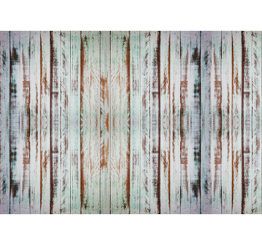 Papier peint panoramique vintage planches effet bois vieilli - TenStickers