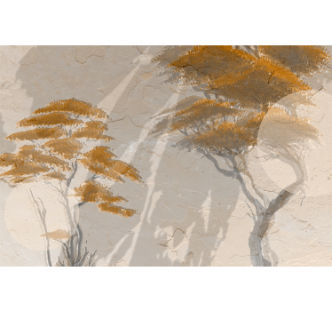 Tapisserie salon silhouettes d'arbres gracieuses - TenStickers